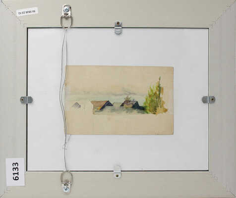 Чехонин Сергей Васильевич. Девушка со спины (на оборотной стороне «Сельский пейзаж») Рисунок из блокнота С.В. Чехонина